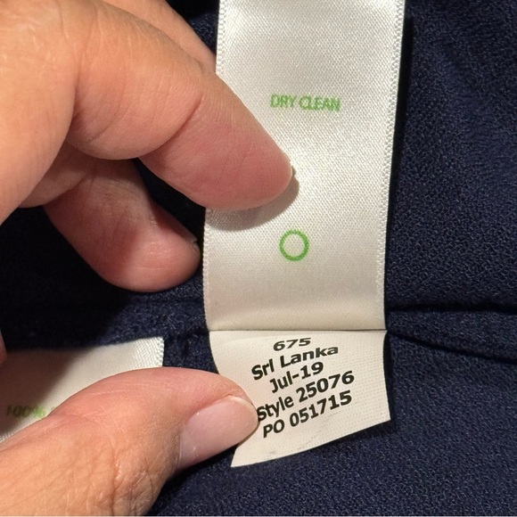 Lilly Pulitzer 0 Navy Blue Metallic Gold Jane Shift Dress Resort Beach Preppy - Picture 5 of 7